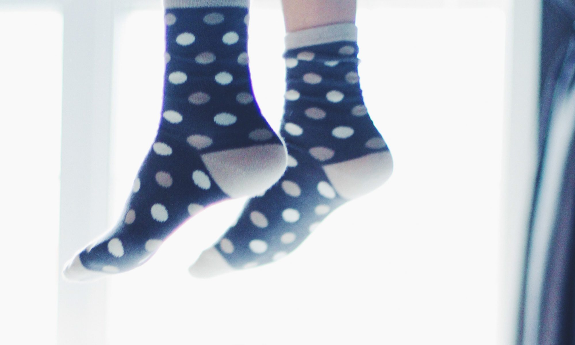 Dot patterned socks